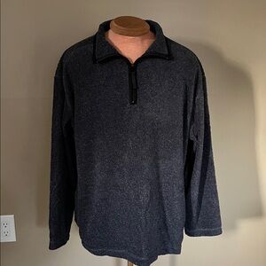 Vintage Men's Gray Pullover 1/4 Zipper Sweater